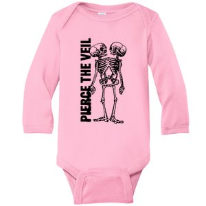 Tan Conjoined Skeleton Baby Long Sleeve Bodysuit