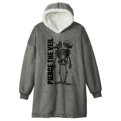 Tan Conjoined Skeleton Hooded Wearable Blanket