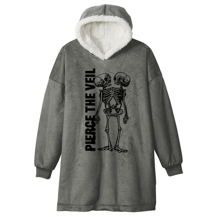 Tan Conjoined Skeleton Hooded Wearable Blanket