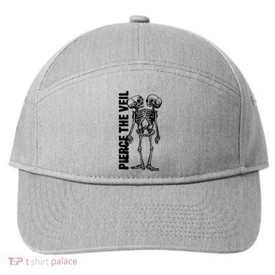 Tan Conjoined Skeleton 7-Panel Snapback Hat