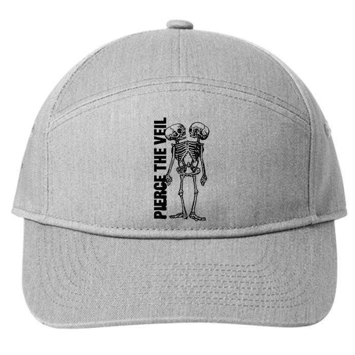 Tan Conjoined Skeleton 7-Panel Snapback Hat