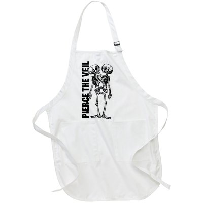 Tan Conjoined Skeleton Full-Length Apron With Pockets