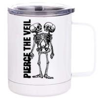 Tan Conjoined Skeleton 12 oz Stainless Steel Tumbler Cup