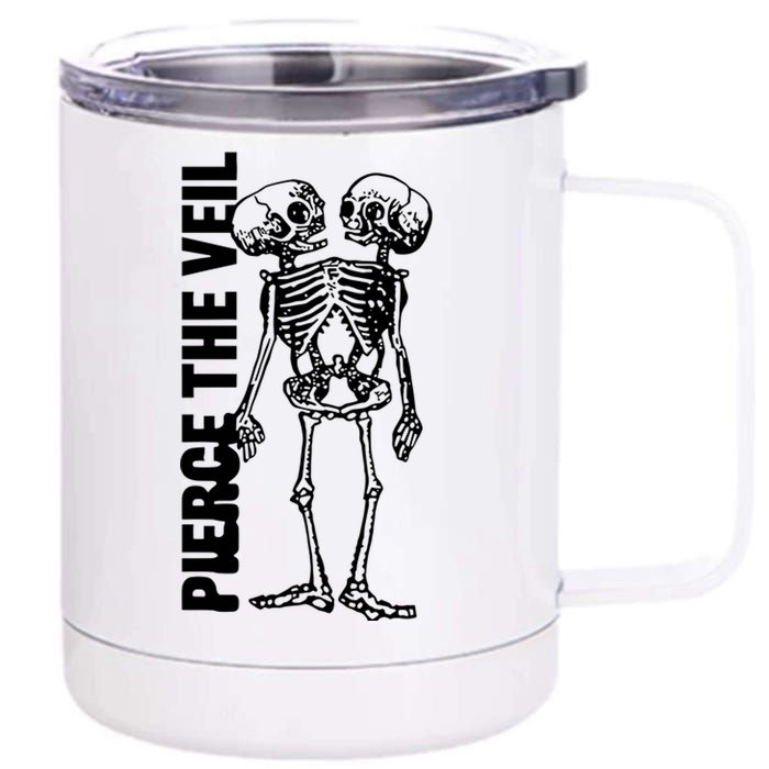 Tan Conjoined Skeleton 12 oz Stainless Steel Tumbler Cup