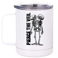 Tan Conjoined Skeleton 12 oz Stainless Steel Tumbler Cup