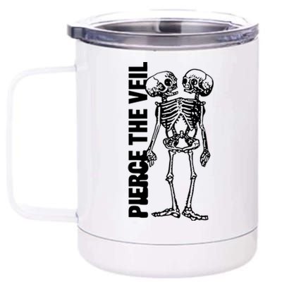 Tan Conjoined Skeleton 12 oz Stainless Steel Tumbler Cup