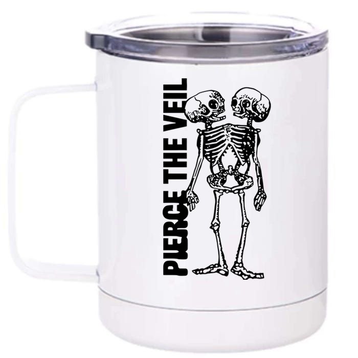 Tan Conjoined Skeleton 12 oz Stainless Steel Tumbler Cup