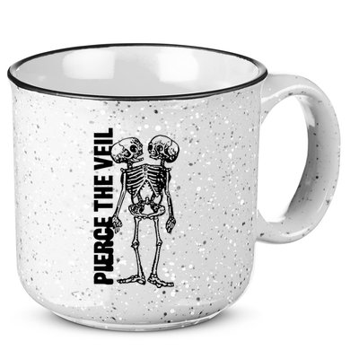 Tan Conjoined Skeleton 15oz Campfire Ceramic Mug