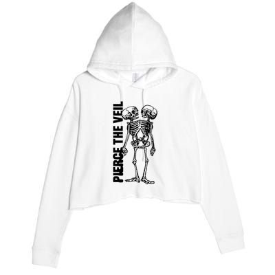 Tan Conjoined Skeleton Crop Fleece Hoodie