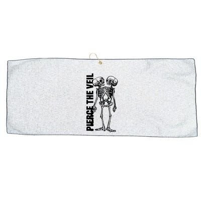 Tan Conjoined Skeleton Large Microfiber Waffle Golf Towel