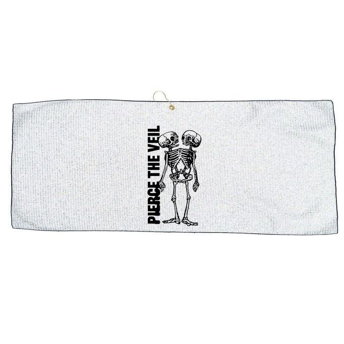 Tan Conjoined Skeleton Large Microfiber Waffle Golf Towel