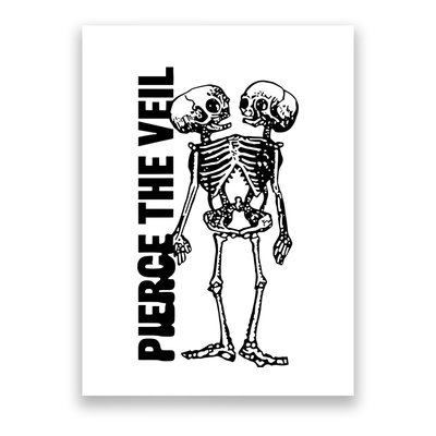 Tan Conjoined Skeleton Poster