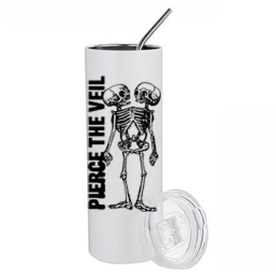 Tan Conjoined Skeleton Stainless Steel Tumbler