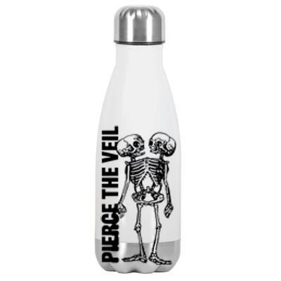 Tan Conjoined Skeleton Stainless Steel Insulated Water Bottle