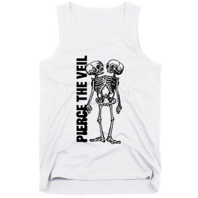 Tan Conjoined Skeleton Tank Top