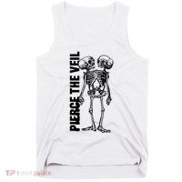 Tan Conjoined Skeleton Tank Top