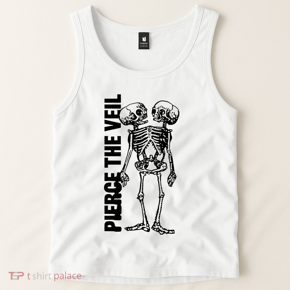 Tan Conjoined Skeleton Tank Top