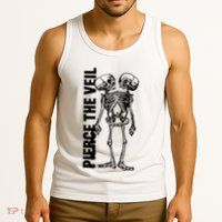 Tan Conjoined Skeleton Tank Top
