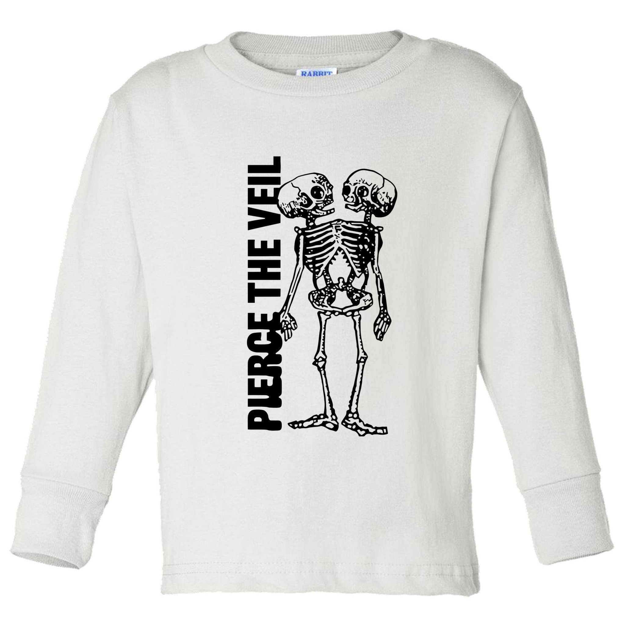 Tan Conjoined Skeleton Toddler Long Sleeve Shirt