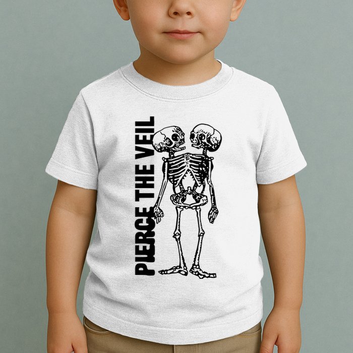 Tan Conjoined Skeleton Toddler T-Shirt