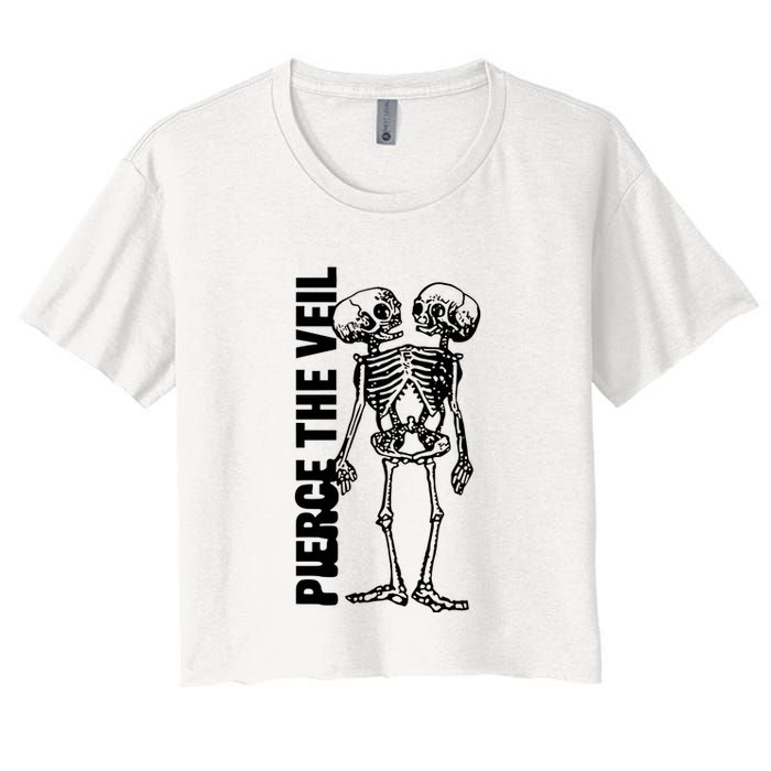 Tan Conjoined Skeleton Crop Top