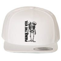 Tan Conjoined Skeleton Wool Snapback Cap