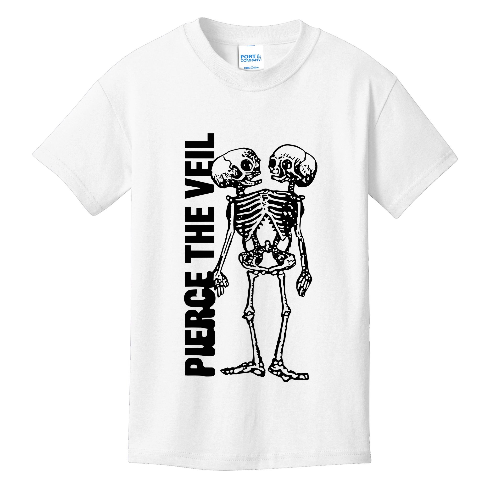 Tan Conjoined Skeleton Kids T-Shirt