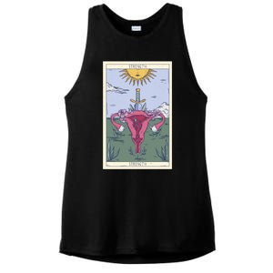 Tarot Card Strength Feminism Witchy Feminist Uterus Gift Ladies PosiCharge Tri-Blend Wicking Tank