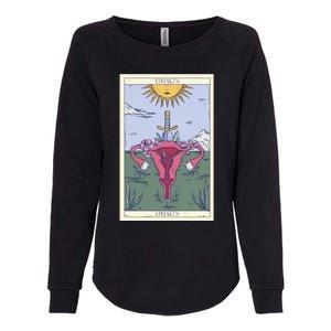 Tarot Card Strength Feminism Witchy Feminist Uterus Gift Womens California Wash Sweatshirt