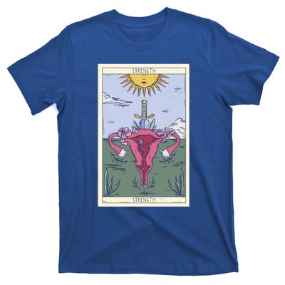 Tarot Card Strength Feminism Witchy Feminist Uterus Gift T-Shirt