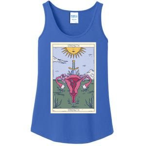 Tarot Card Strength Feminism Witchy Feminist Uterus Gift Ladies Essential Tank