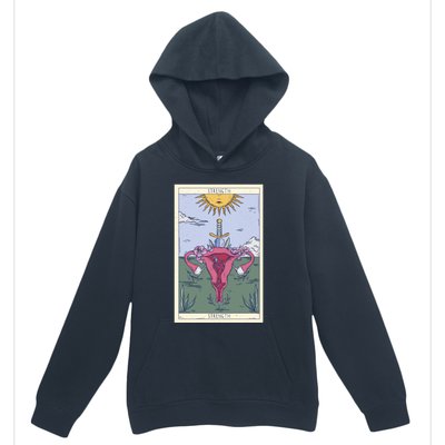 Tarot Card Strength Feminism Witchy Feminist Uterus Gift Urban Pullover Hoodie