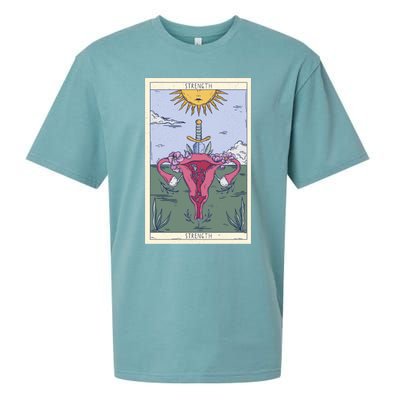 Tarot Card Strength Feminism Witchy Feminist Uterus Gift Sueded Cloud Jersey T-Shirt