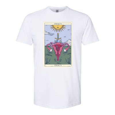 Tarot Card Strength Feminism Witchy Feminist Uterus Gift Softstyle CVC T-Shirt