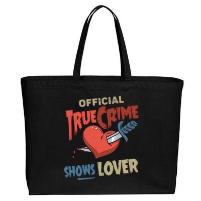 True Crime Shows Lover Cute Gift Cotton Canvas Jumbo Tote