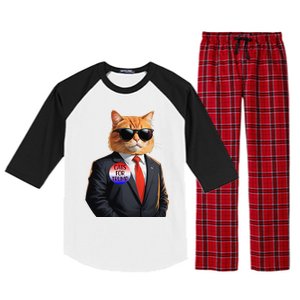 Trump Cats Support Well Dressed Cat Raglan Sleeve Pajama Set