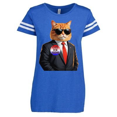 Trump Cats Support Well Dressed Cat Enza Ladies Jersey Football T-Shirt