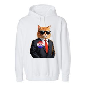 Trump Cats Support Well Dressed Cat Garment-Dyed Fleece Hoodie