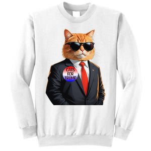 Trump Cats Support Well Dressed Cat Sweatshirt