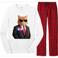 Trump Cats Support Well Dressed Cat Long Sleeve Pajama Set