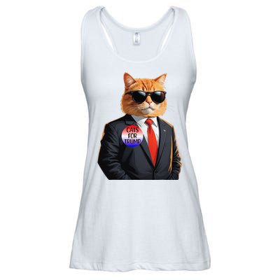 Trump Cats Support Well Dressed Cat Ladies Essential Flowy Tank