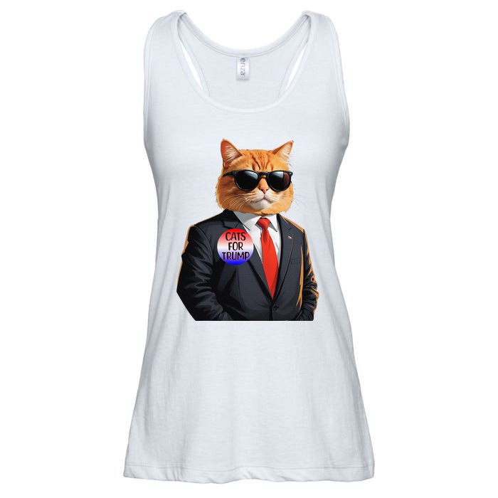 Trump Cats Support Well Dressed Cat Ladies Essential Flowy Tank