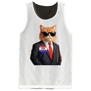 Trump Cats Support Well Dressed Cat Mesh Reversible Basketball Jersey Tank