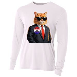 Trump Cats Support Well Dressed Cat Cooling Performance Long Sleeve Crew