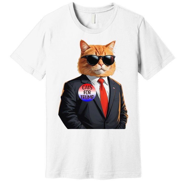 Trump Cats Support Well Dressed Cat Premium T-Shirt