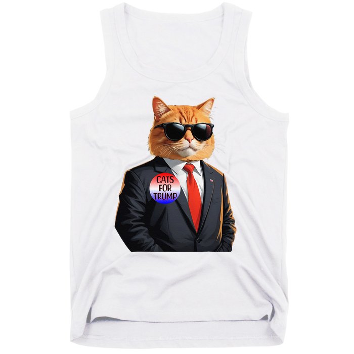 Trump Cats Support Well Dressed Cat Tank Top