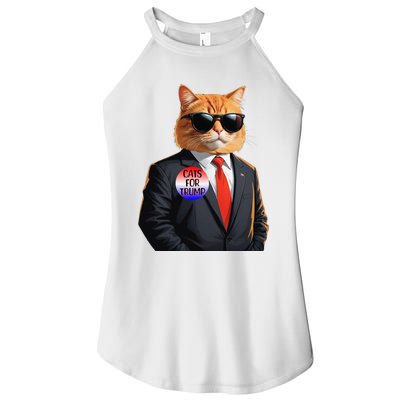 Trump Cats Support Well Dressed Cat Women's Perfect Tri Rocker Tank