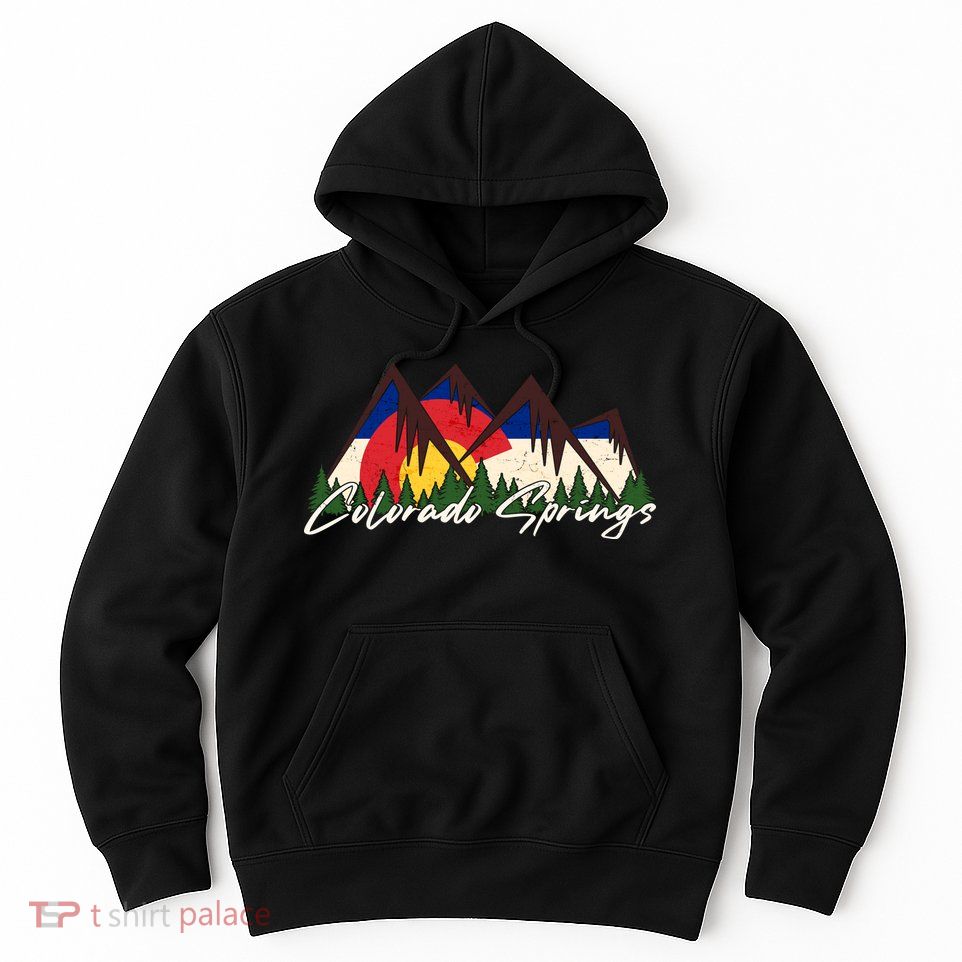 Travel Colorado Springs Colorado State Flag Hoodie
