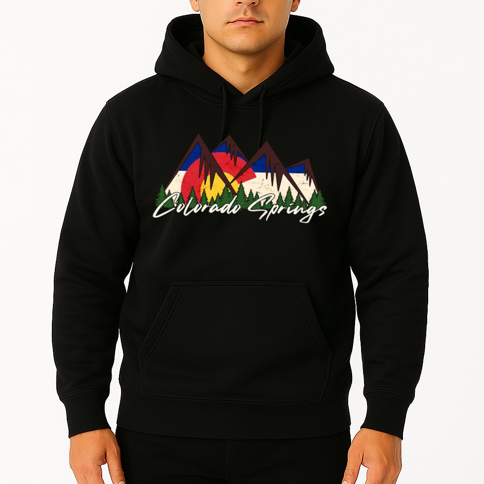 Travel Colorado Springs Colorado State Flag Hoodie