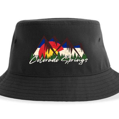 Travel Colorado Springs Colorado State Flag Sustainable Bucket Hat